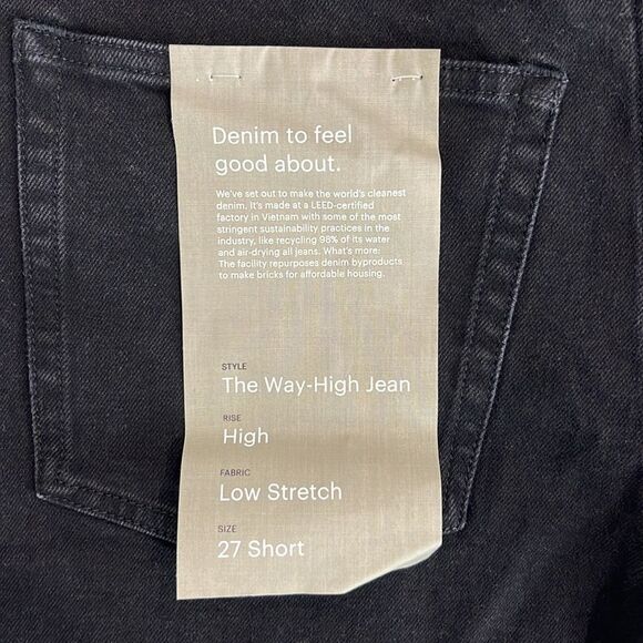 NWT Everlane Organic Cotton The Way High Jeans in
Coal Raw Hem Size 27 Short - Picture 7 of 13